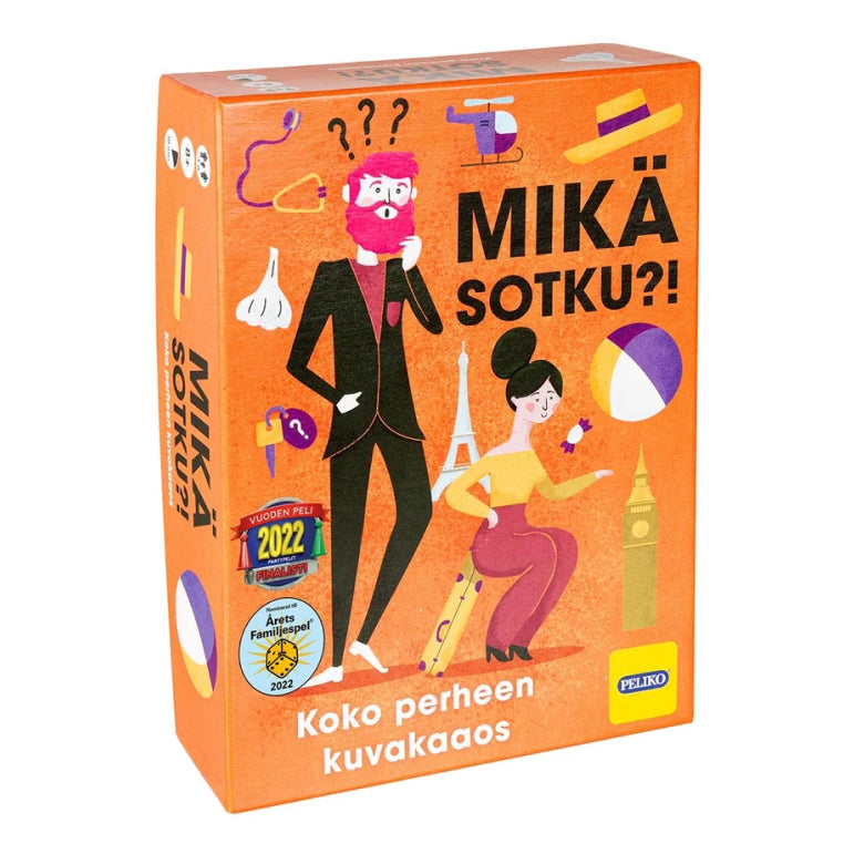 Vuoden Partypeli -finalisti 2022 (Suomi) Peliko Mikä sotku?! lautapeli