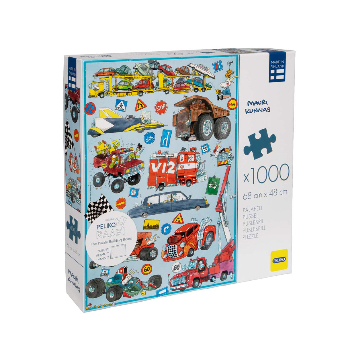 Palapeli 1000 palaa Hurjan hauskat autot