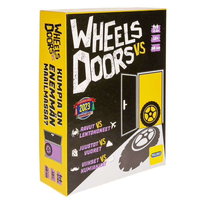 Vuoden Partypeli -finalisti 2023 (Suomi) Peliko Wheels vs Doors -lautapeli