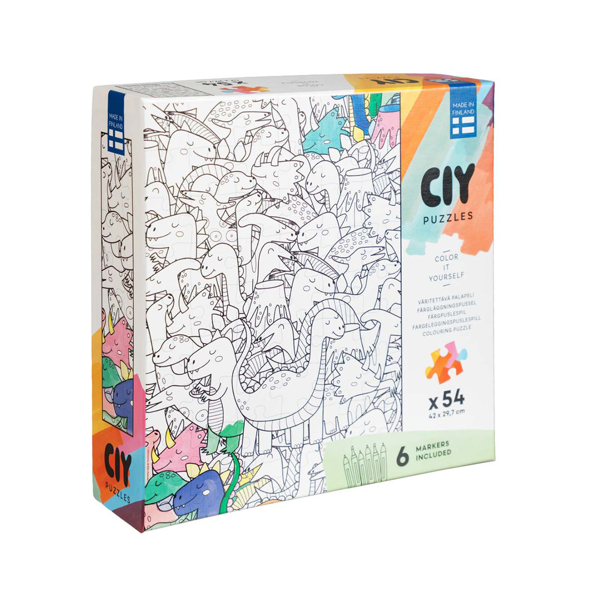 CIY-palapeli 54 palaa ja tussit Dinosaurukset