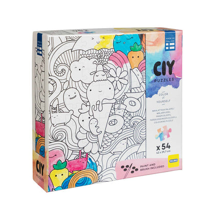 CIY-palapeli  54 palaa ja vesivärit Jäätelö