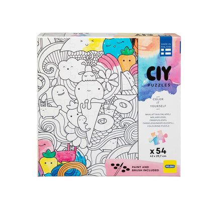 CIY-palapeli  54 palaa ja vesivärit Jäätelö