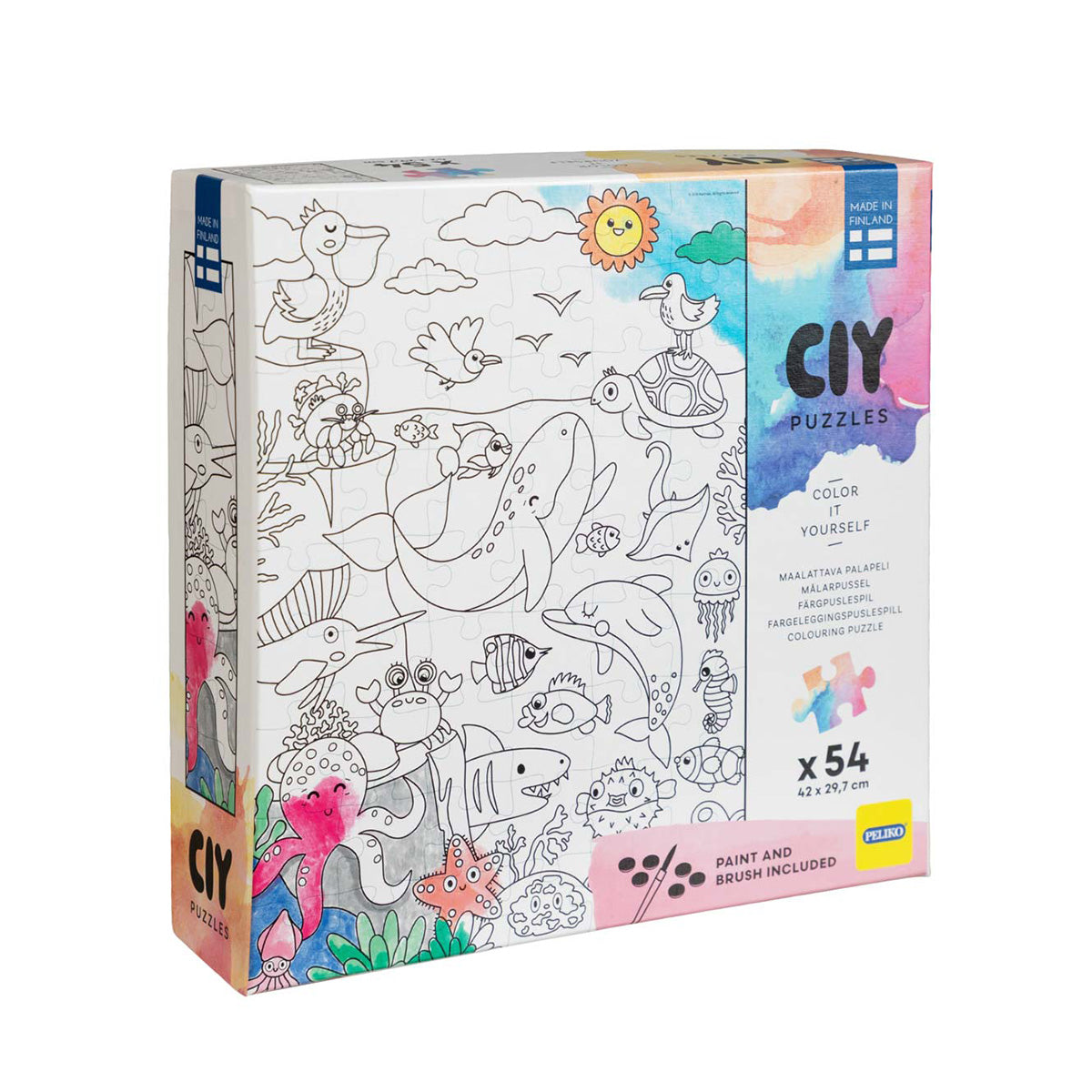 CIY-palapeli  54 palaa ja vesivärit Meri