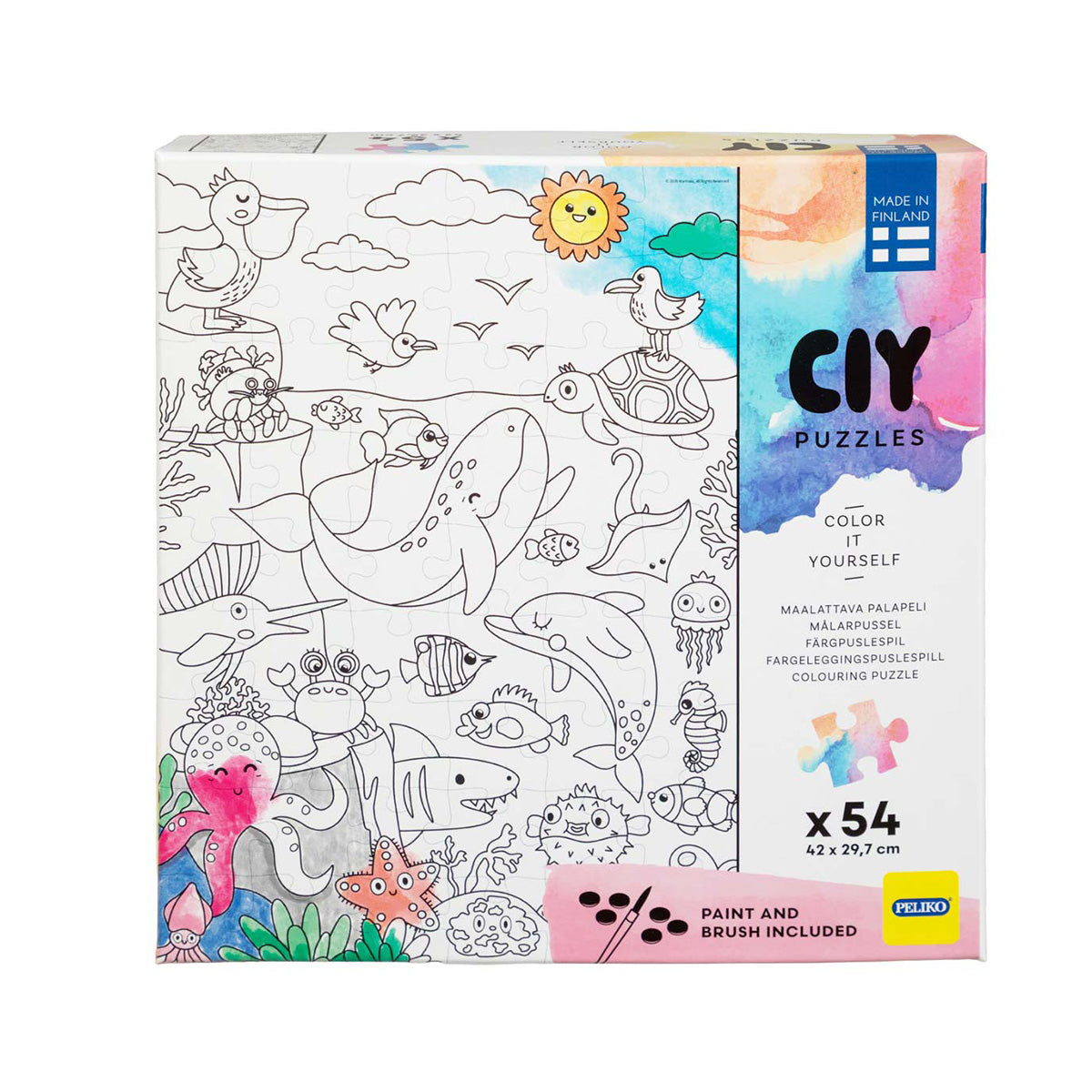 CIY-palapeli  54 palaa ja vesivärit Meri