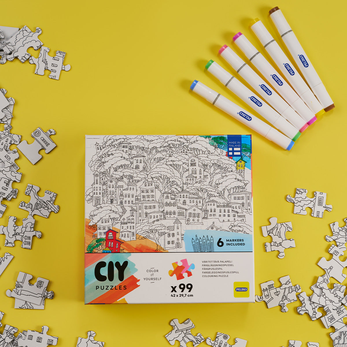 CIY-palapeli 99 palaa ja tussit Talot