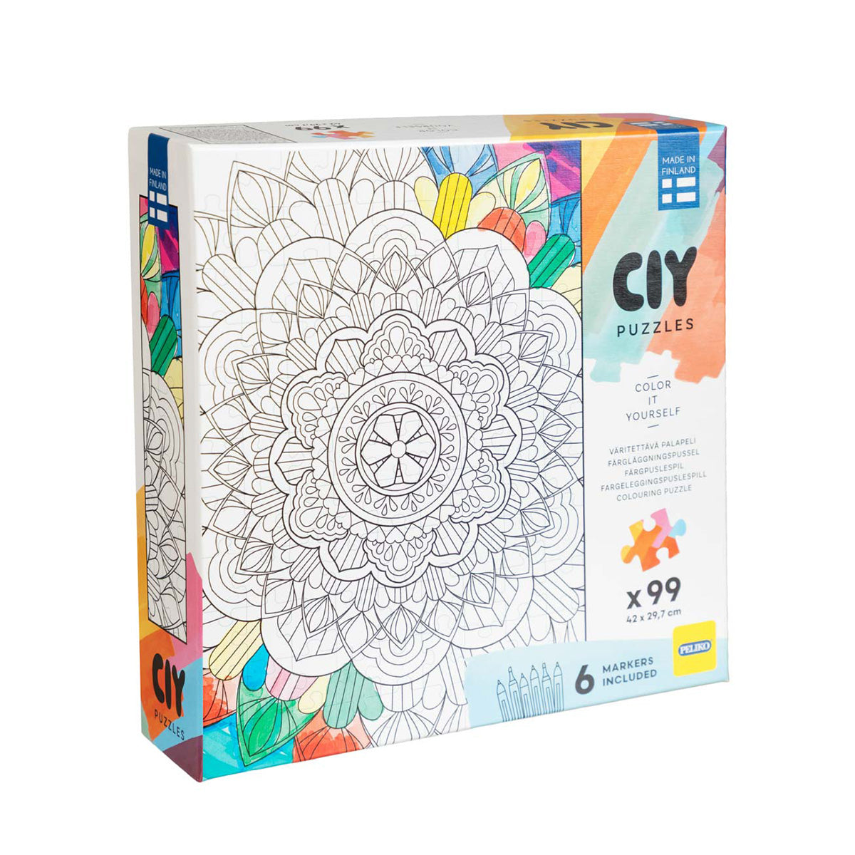 CIY-palapeli 99 palaa ja tussit Mandala