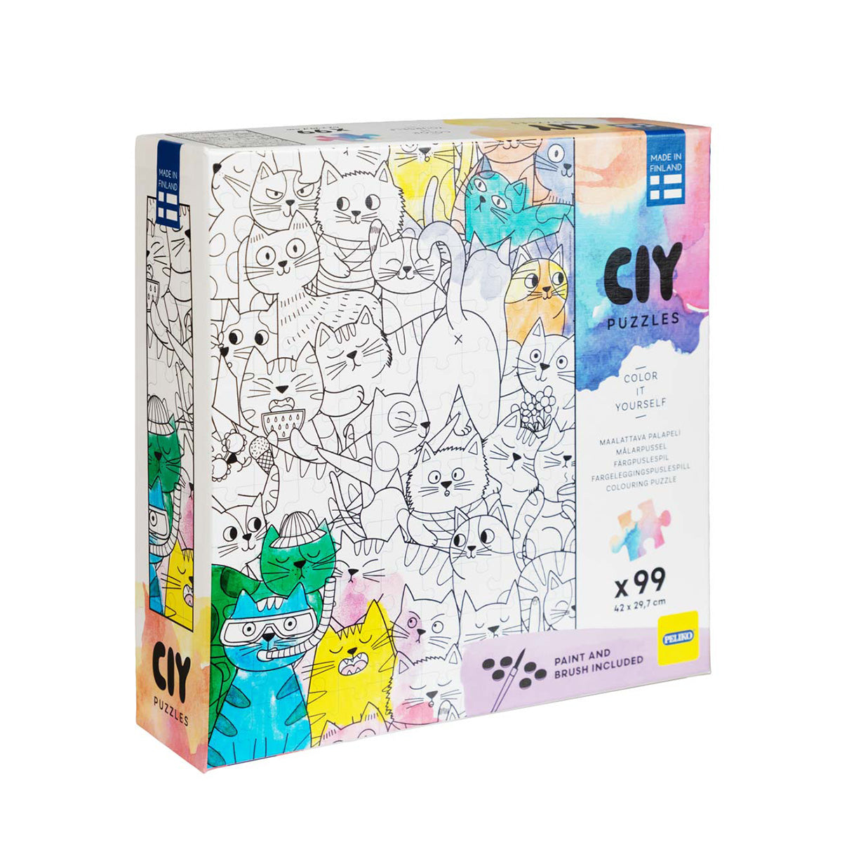 CIY-palapeli 99 palaa ja vesivärit Kissat