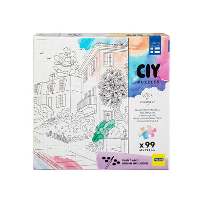 CIY-palapeli 99 palaa ja vesivärit Katukuva