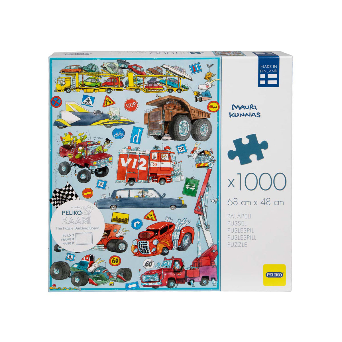 Palapeli 1000 palaa Hurjan hauskat autot